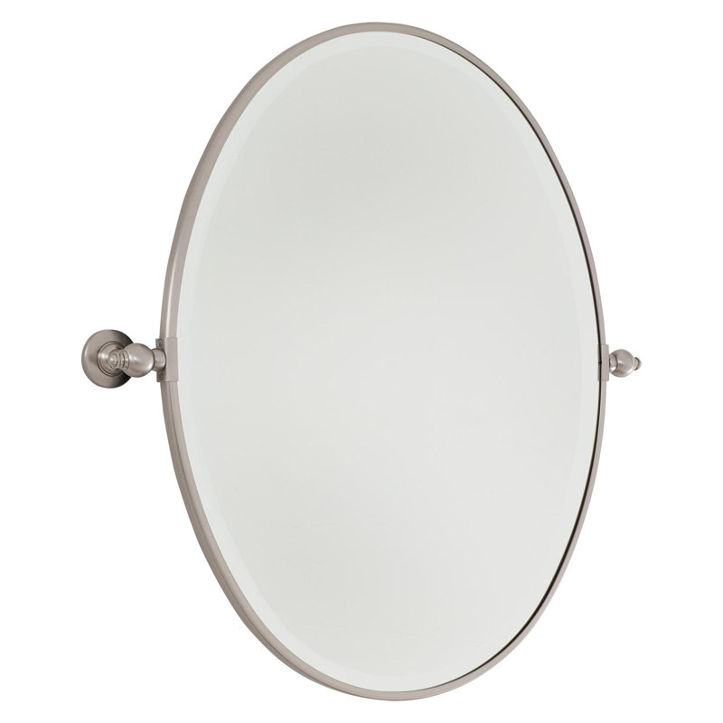 Minka Lavery Mirror With Excavation Glass Mirror, 24.5" H x 19.5" W, Brushed Nickel