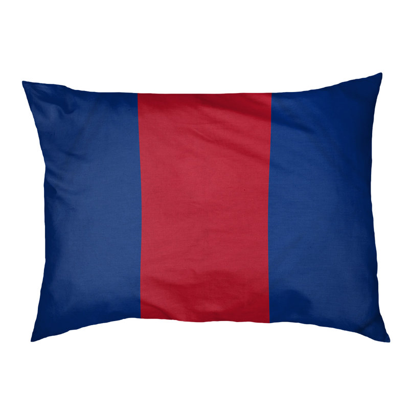 Coussin de lit pour chien Cincinnati, Moyen (H 6,5 po x l 40 po x P 30 po), Bleu/rouge