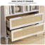 Bibliothèque moderne en bois et rotin simple-106326420