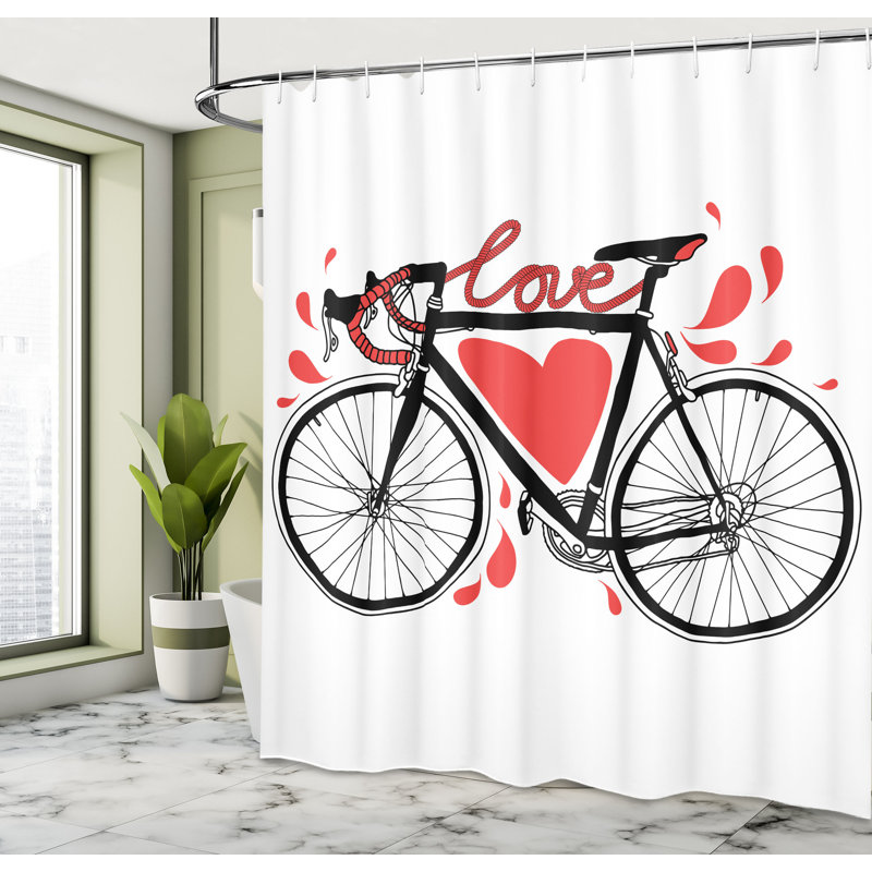 Shower Curtain with Hooks Included, 70"H x 69"W