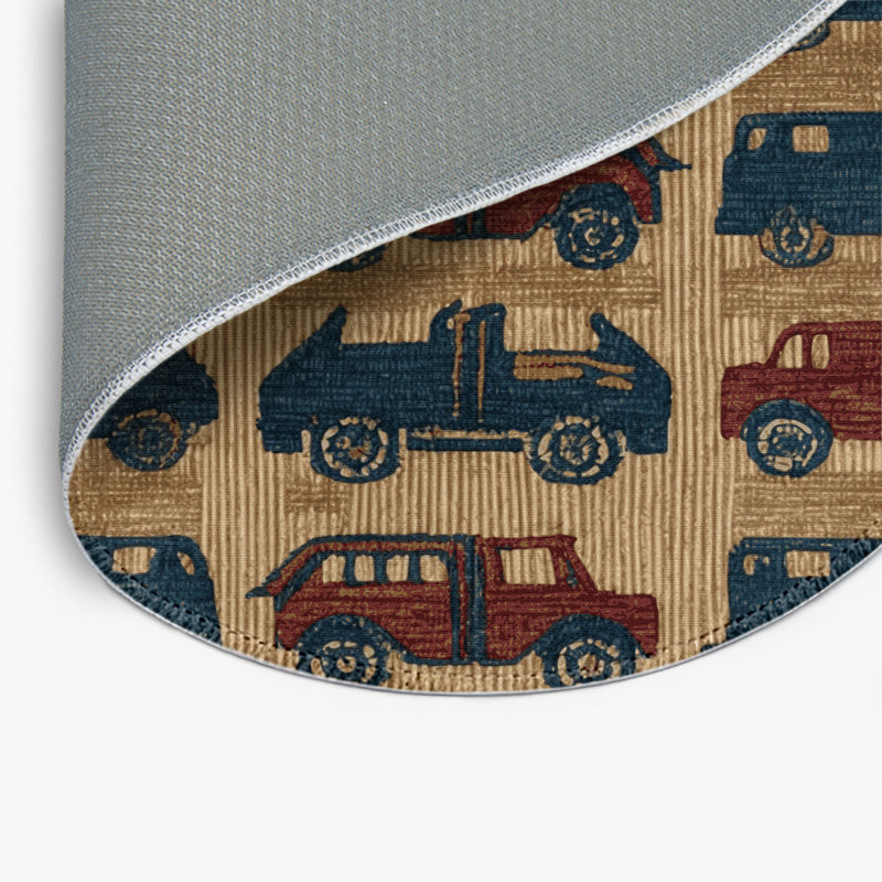 Tapis intérieur et extérieur mauve Transport, Rond 5 pi