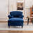 43.3" Chaise Lounge Chair Indoor With 2 Pillows Upholstered Chenille Single Chair For Living Room, Bedroom, Office-114237592