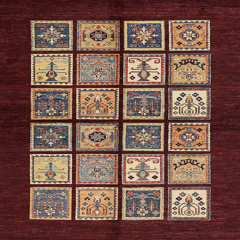 Abstract Indoor Rug, Square 6'