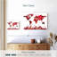Carte du monde abstraite Aliaz Rose-107692761