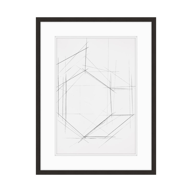«Geometric progression 6» par Studio L57 - impression de cadre photo unique sur papier, H 25,25 po x l 21,25 po