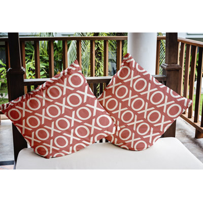 Valentine's Day Outdoor Reversible Throw Pillow