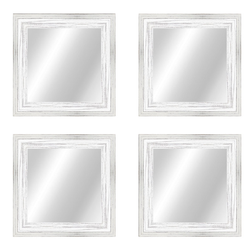 Natural Wood, 20.5" x 20.5", White/White