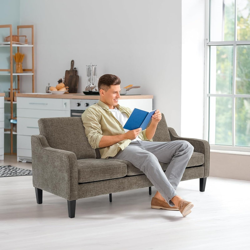 Sinica Upholstered 71.2'' Sofa, Fog