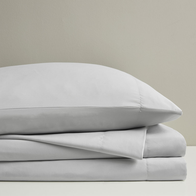 Light Grey Queen Woven Microfiber Sheet Set