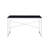 Rectangular Desk with Metal Frame, Black and Chrome
