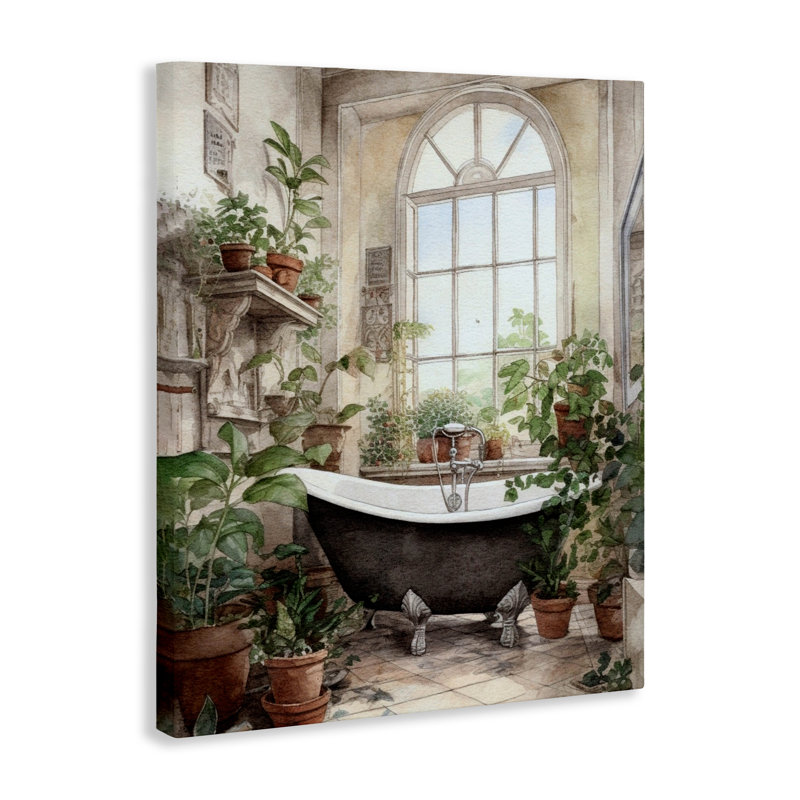 Toile de baignoire rétro éclairée par le soleil, design par lettré et doublé, H 30 po x l 24 po