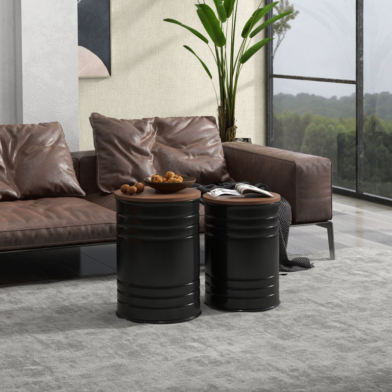 Voyd Solid Wood Top Nesting Tables