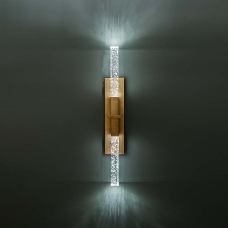 Cinema LED Armed Sconce, Aged Brass