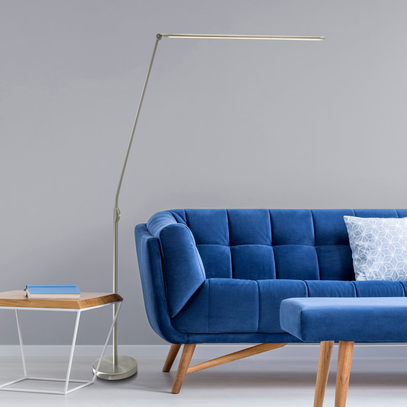 Erhard 82.5'' Traditional Floor Lamp, Brushed Nickel