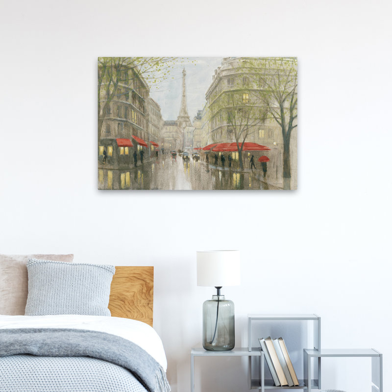 Impression traditionnelle et française de Paris, H 36 po x l 24 po