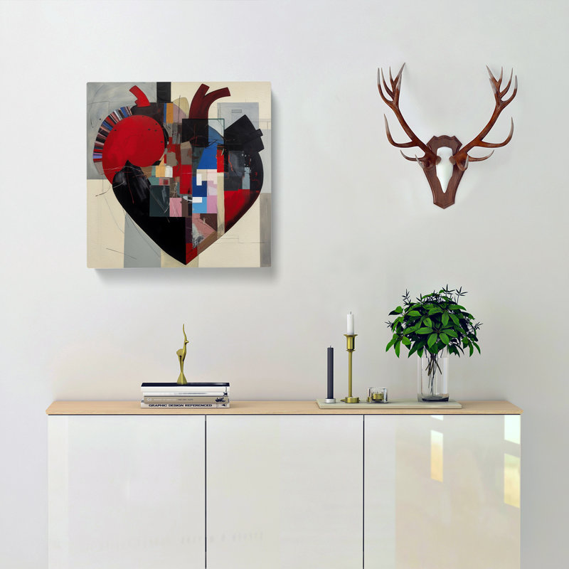 Anatomical Heart Suprematism - Print, 35cm H x 35cm W x 3cm D