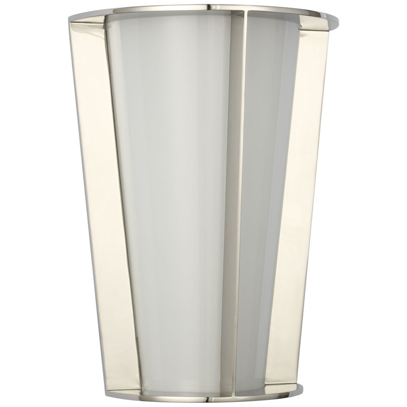 Barbara Barry Phinn 12" Tapered Sconce, Polished Nickel, Steel