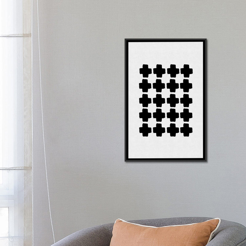 «Abstract III», impression sur toile, H 26 po x l 18 po x P 1,5 po, Toile avec cadre noir, Pas de tapis
