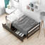 Lit plateforme simple avec deux tiroirs-114246935
