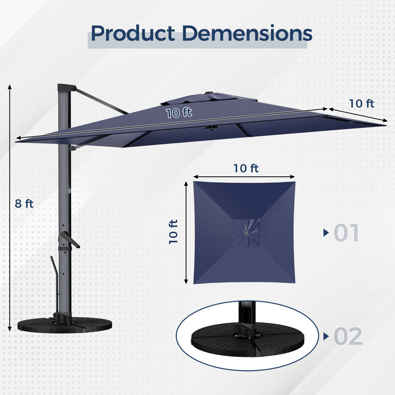 Tanza x 10 pi Parasol sans base