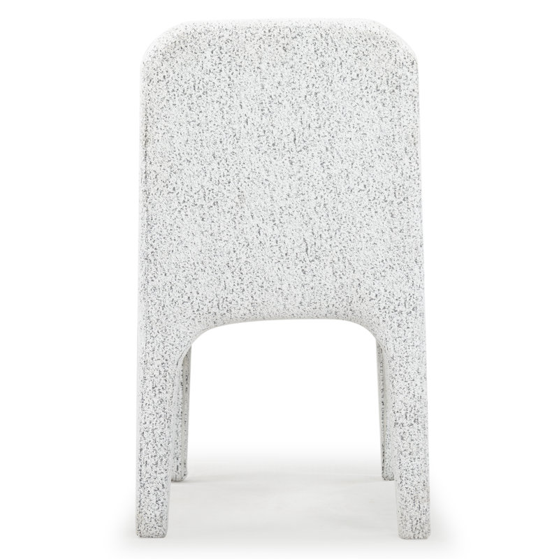 Maricelle Boucle Dining Chair, White/Black