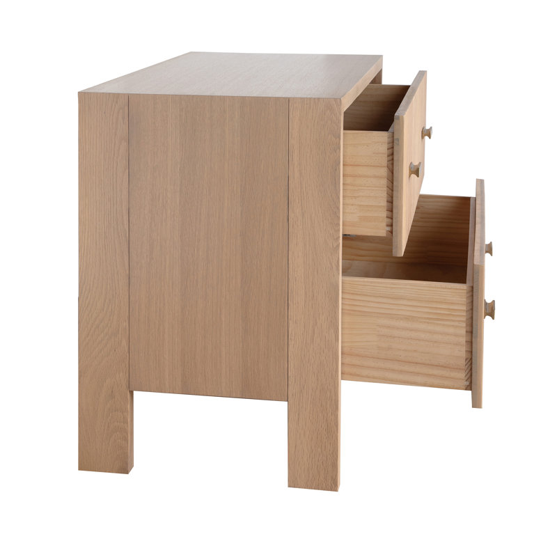 Andre Solid Wood End Table, Natural