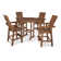 Modern Curveback Adirondack 5-Piece Nautical Trestle Bar Set