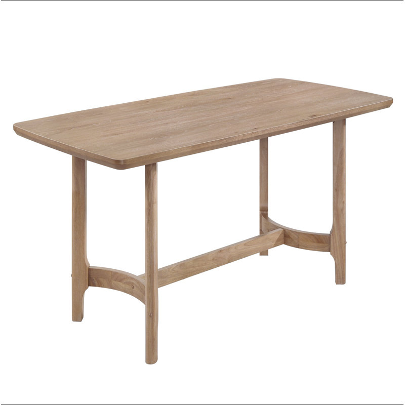 Mobilier de salle à manger moderne en bois brun clair à coins rectangulaires 1pc