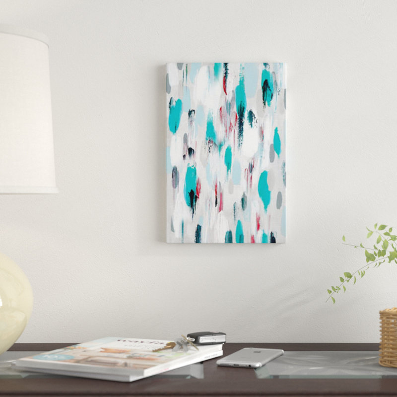 « gouttes i », reproduction sur toile, H 18 po x l 12 po x P 1,5 po, Toile tendue, Pas de tapis