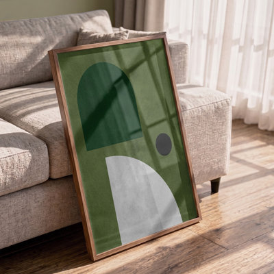Deep Green Geometry by Other Artist
