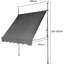 Dakota Fields 300cm W x 150cm D Polyester Cover Retractable Patio Awning-912706392