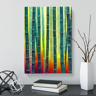 Watercolour Bamboo Forest - Wrapped Canvas
