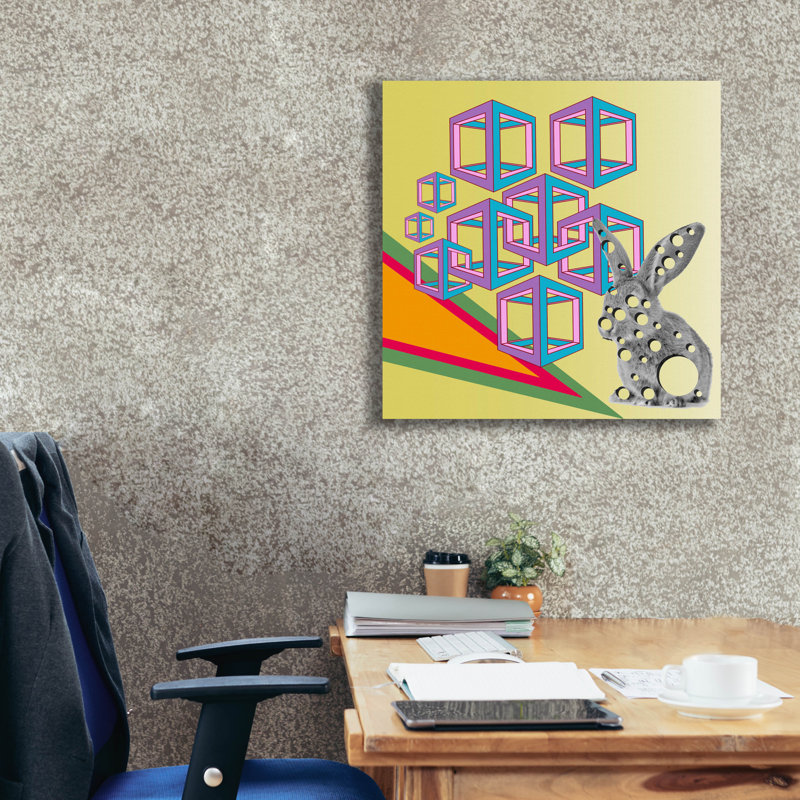 'Sureal Rabbit' by Mark Ashkenazi Canvas Wall Art, 26" H x 26" W x 1.5" D