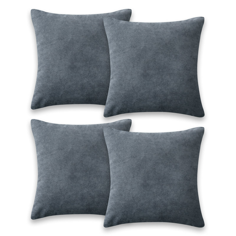 Striped Square Throw Pillow Insert, Grey