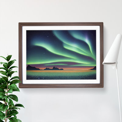 Flourishing Northern Lights - Single Picture Frame Painting