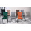 Modern Faux Leather Upholstered Dining Chair with Tufted High Back and Silver Electroplated Leg-144666948-162037798-162037819