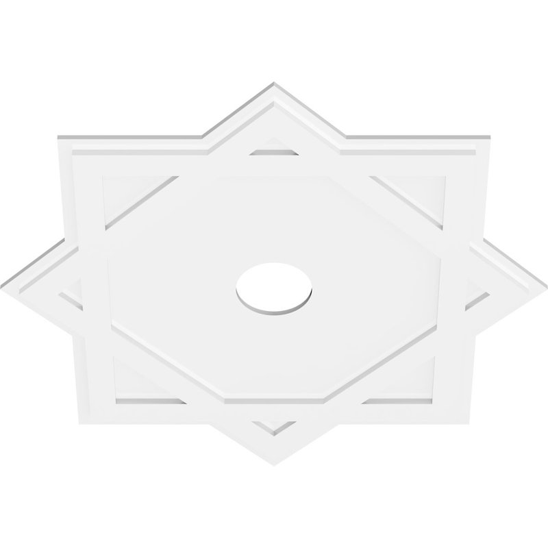 Médaillon de plafond contemporain en PVC Axel, H 36 po x l 36 po x P 1 po