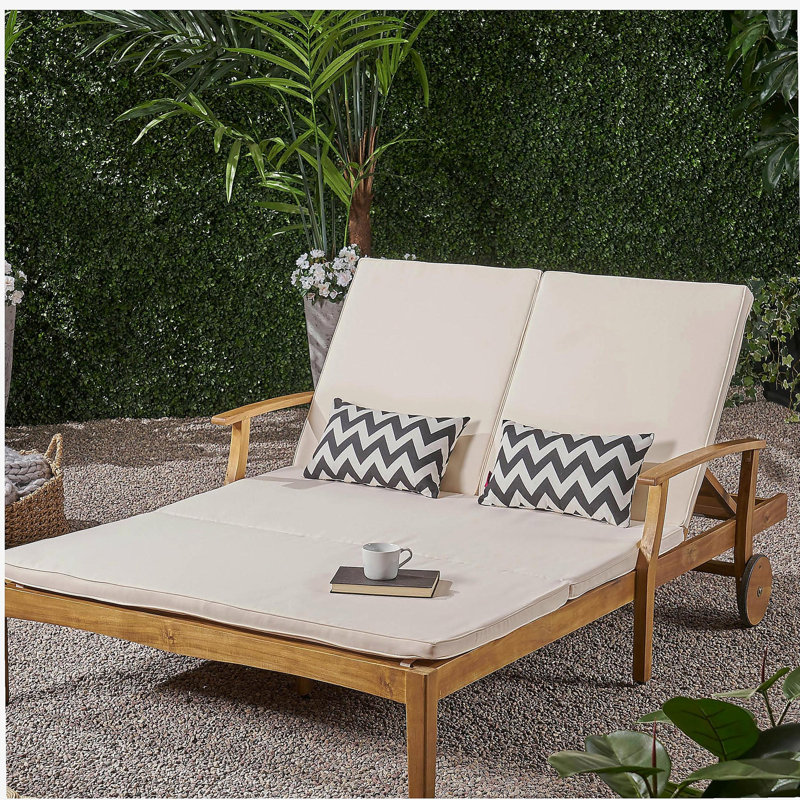 Chaise longue double Perla, Cream