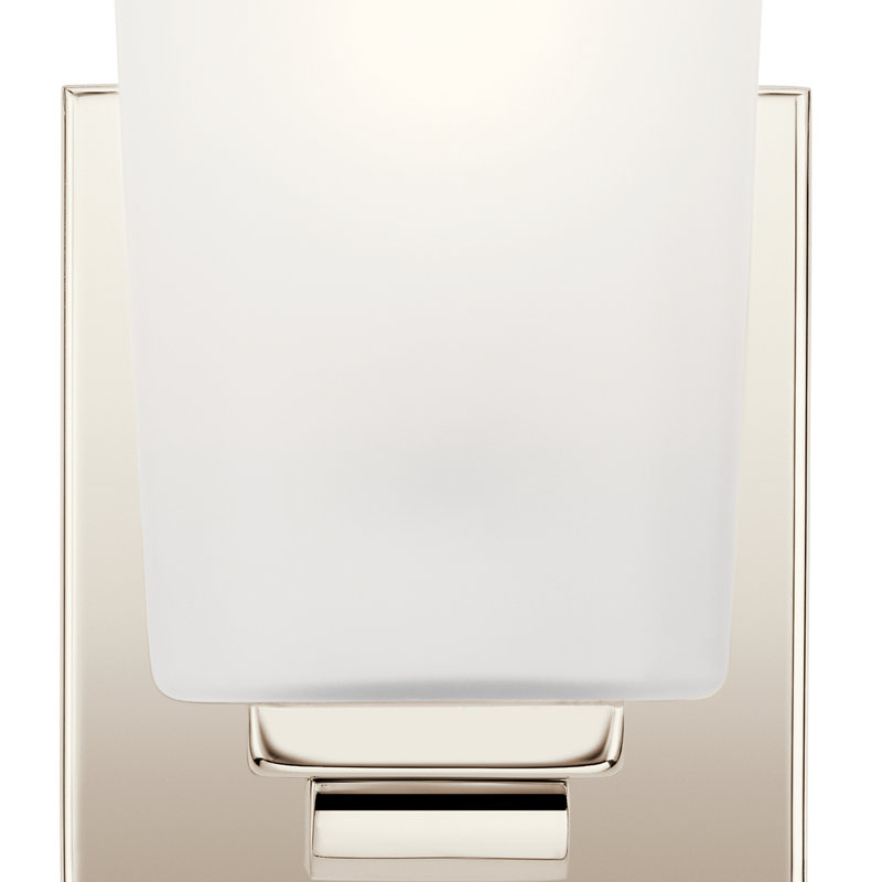 Applique murale à bras 1 lumière, Nickel poli