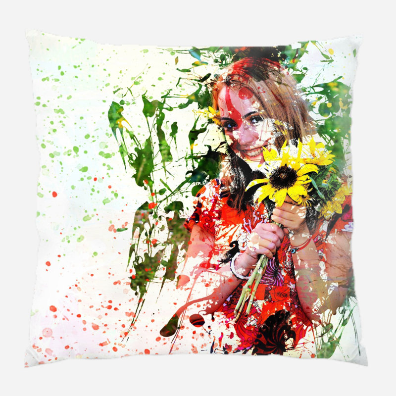 Coussin de fille fille Bojorquez, Microsuède, Intérieur