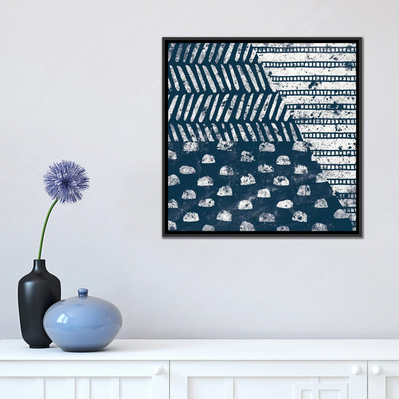«Mark Fabrication de tuiles I», impression sur toile, H 18 po x l 18 po x P 1,5 po, Toile avec cadre noir, Pas de tapis
