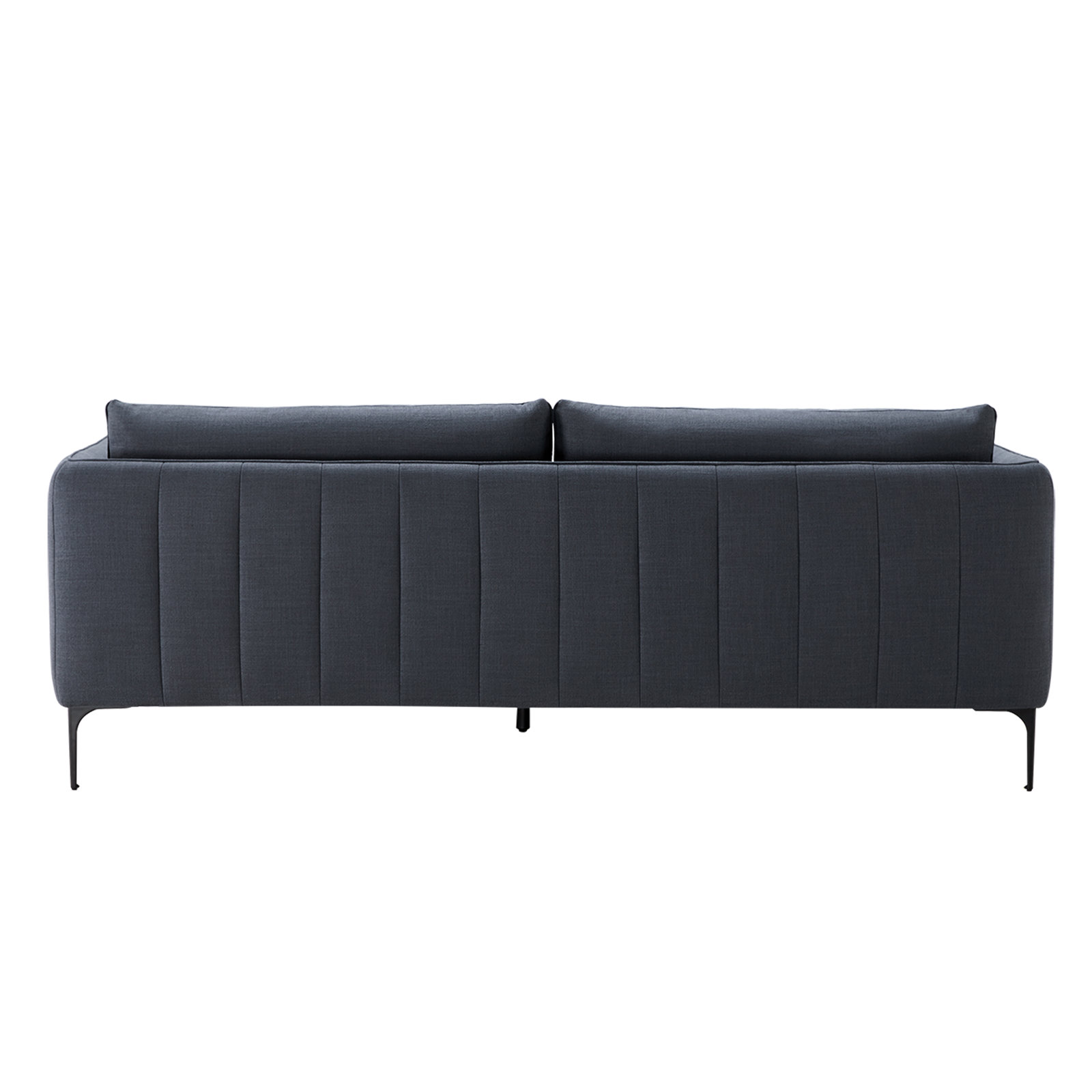 Rae 84'' Upholstered Sofa, Effie Indigo Performance Linen