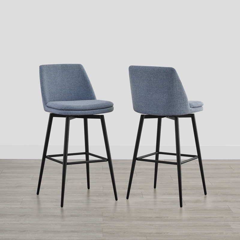 Tabouret Betzalel, Bleu, Tabouret de bar (siège d'une hauteur de 30 po)