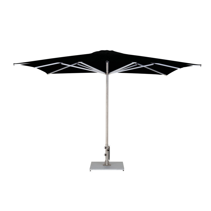 Storm 10' Square Umbrella, Double Stack Metal Plate, Mineral Blue