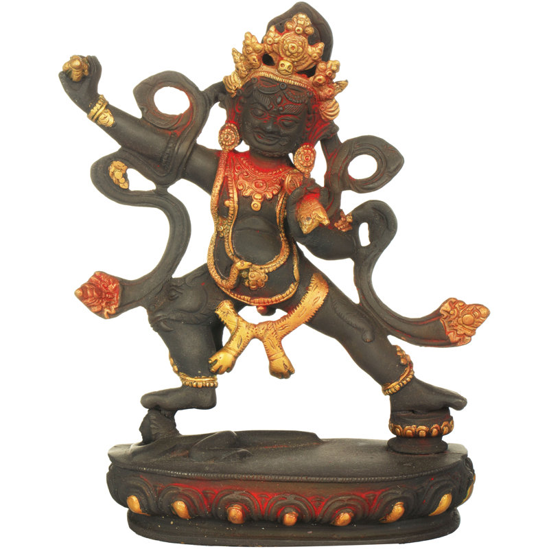 Statue de vajrapani en laiton fait à la main 9,6 po - divinité bouddhiste tibétaine de pouvoir et de protection (laiton massif)