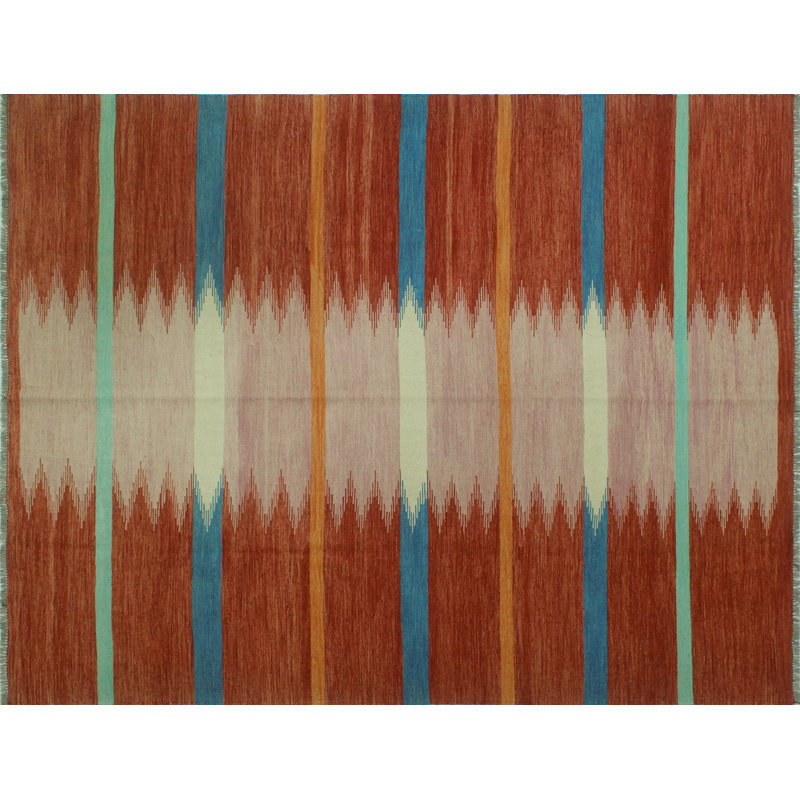 Brown-Newton Wool Striped Indoor Rug