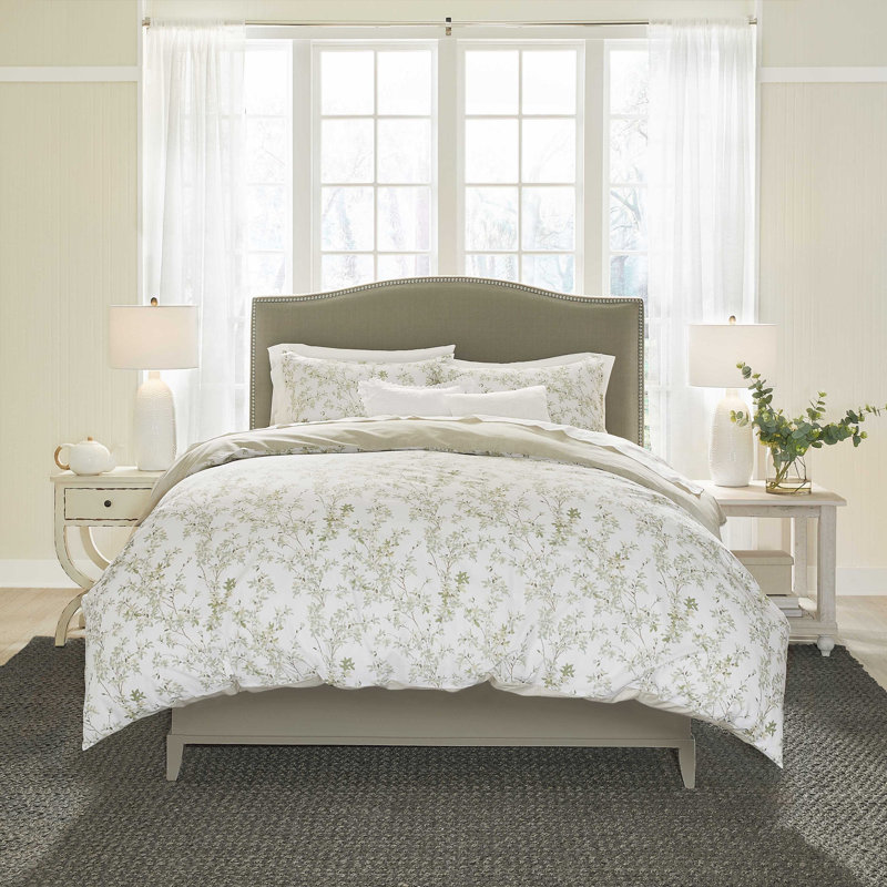 Ensemble de housse de couette réversible en coton Laura Ashley Lindy, Housse de couette grand et 2 taies décoratives