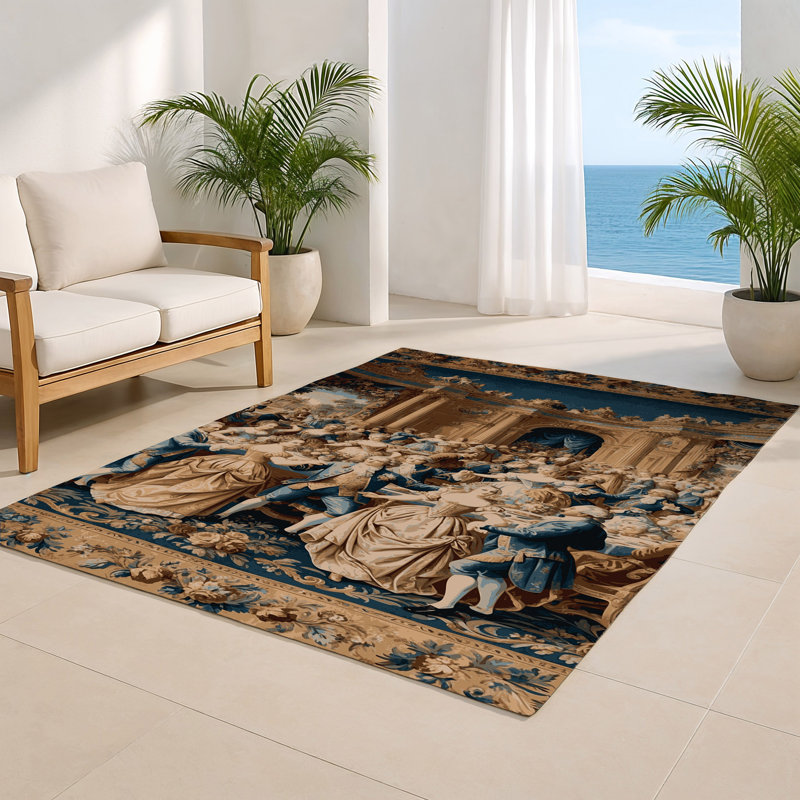 Tapis d'intérieur et d'extérieur gris français, Rectangulaire 8 pi x 10 pi