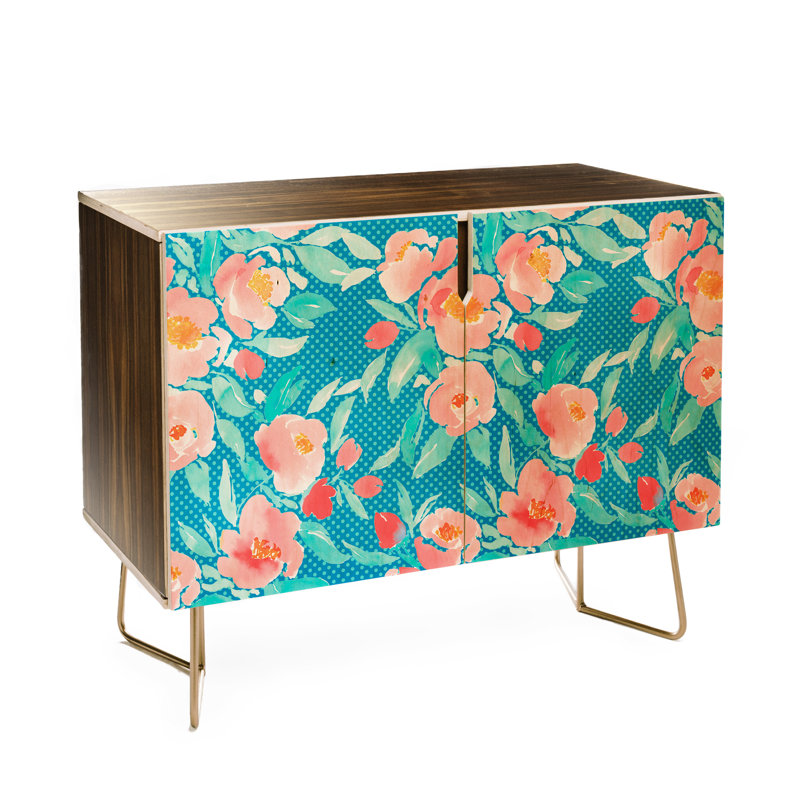Desserte Floral Dot Aqua