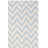 Rodgers Hand Woven Flat Weave Wool/Cotton Chevron Rug in Blue/Ivory-943286726